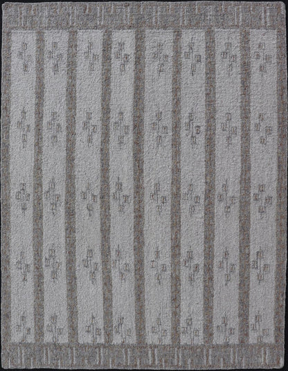 Scandinavian Inspired Design Rug Hand Woven in Light Blue, Tan and Gray Colors. Keivan Woven Arts, rug RJK - 26825 - SHB - 012 - NU, country of origin / type: India / Scandinavian flat - weave. Measures: 7'9 x 10'6 Scandinavian inspired design rug in ligh... - Keivan Woven ArtsRJK - 26825 - SHB - 012 - NU - 25212Rug