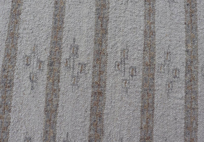Scandinavian Inspired Design Rug Hand Woven in Light Blue, Tan and Gray Colors. Keivan Woven Arts, rug RJK - 26825 - SHB - 012 - NU, country of origin / type: India / Scandinavian flat - weave. Measures: 7'9 x 10'6 Scandinavian inspired design rug in ligh... - Keivan Woven ArtsRJK - 26825 - SHB - 012 - NU - 25212Rug
