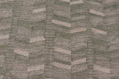 Modern Scandinavian/Swedish Flat Weave Geometric Design Rug in Green Tones. Keivan Woven Arts rug, RJK - 27959, country of origin / type: Scandinavian / Scandinavian Modern Flat Weave. Measures: 9'2 x 12'0 This Scandinavian rug is inspired by the ... - Keivan Woven ArtsRJK - 27959 - 25218Rugs
