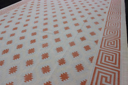 Large Vintage Cotton Designer Dhurrie, designer Cotton Dhurrie Large Vintage Rug. Keivan Woven Arts/ rug ROD - 4111, country of origin / type: India / Cotton Dhurrie, condition: Vintage in good condition Measures: 11'6 x 17'10 Acquired from... - Keivan Woven ArtsROD - 4111 - 7591Rug