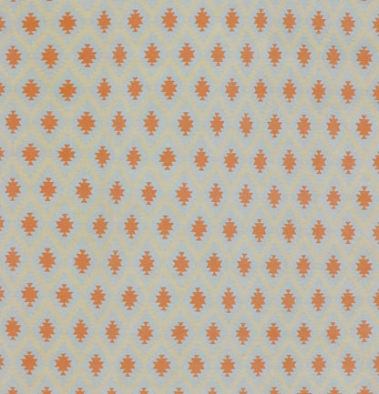 Vintage Cotton Dhurrie Large Rug. Keivan Woven Arts / rug ROD - 4438, country of origin / type: India / Dhurrie, circa 1970 Measures: 12'11 x 121'3. Woven during the mid - 20th century, this designer cotton dhurrie is decorated with a stepped diamond... - Keivan Woven ArtsROD - 4438 - 7601Rug