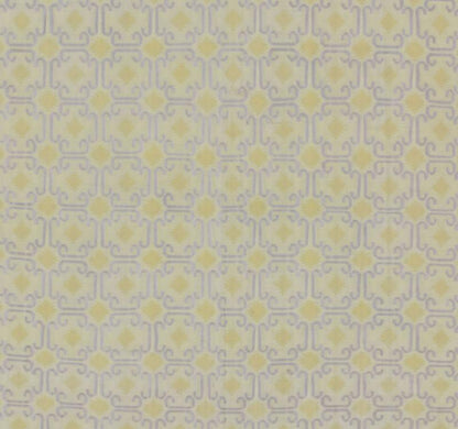 Large Vintage Indian Cotton Dhurrie Rug in Buttery Yellow and Light Lavender. Keivan Woven Arts / rug ROD - 4472, country of origin / type: India / Dhurrie, circa 1970 Measures: 11'8 x 17'6. Woven during the mid - 20th Century, this designer flat - wo... - Keivan Woven ArtsROD - 4472 - 7607Rug