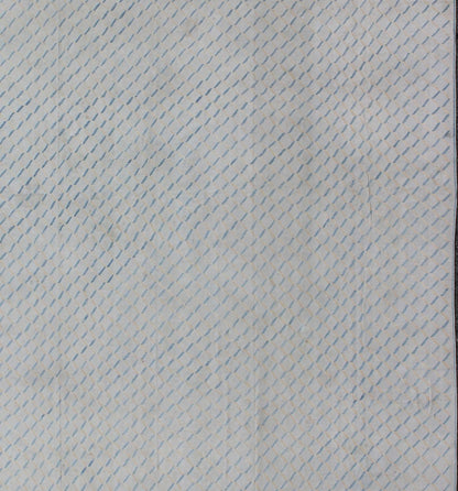 Oversized Large Square Cotton Dhurrie With Small Repeating Design in Shades of Light Blue. Keivan Woven Arts / rug ROD - 5253, country of origin / type: India / Dhurrie, circa 1950 Measures: 14'6 x 15'4. This decorative cotton dhurries was wove... - Keivan Woven ArtsROD - 5253 - 7685Rug