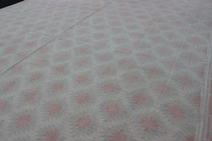 Oversize Vintage Cotton Dhurrie Rug with Soft Colors Acquired from the collection of renowned New York designer Thomas Britt, these decorative cotton dhurries were woven during the mid - 20th Century through the 1970s. These flat - woven Indian dhur... - Keivan Woven ArtsROD - 5255 - 7627Rug