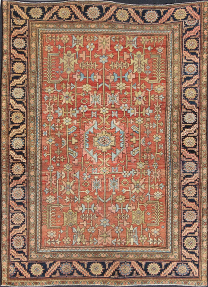 Antique Persian Serapi Rug with All - Over Geometric Design All - Over Geometric Design Antique Persian Serapi Rug. Keivan Woven Arts / rug /S12 - 0301, country of origin / type: Iran / Kerman , circa 1890. Measures: 9'5 x 12'8. This ant... - Keivan Woven ArtsS12 - 0301 - 3217Rug