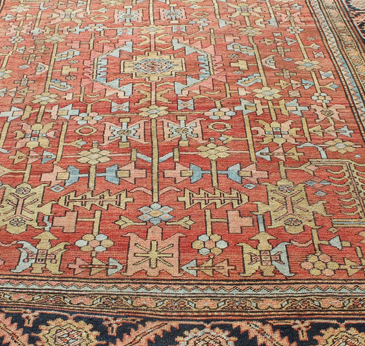 Antique Persian Serapi Rug with All - Over Geometric Design All - Over Geometric Design Antique Persian Serapi Rug. Keivan Woven Arts / rug /S12 - 0301, country of origin / type: Iran / Kerman , circa 1890. Measures: 9'5 x 12'8. This ant... - Keivan Woven ArtsS12 - 0301 - 3217Rug