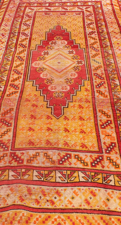 Antique Moroccan Rug With Medallion and Layered Geometric Borders. Vibrant Antique Moroccan rug with medallion and geometric layered border, rug s12 - 0404,. country of origin / type: Africa / Morocco, circa 1930's. Keivan Woven Arts, S12 - 0404. ... - Keivan Woven ArtsS12 - 0404 - 3227Rug