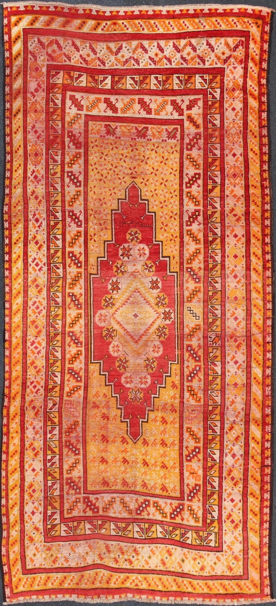 Antique Moroccan Rug With Medallion and Layered Geometric Borders. Vibrant Antique Moroccan rug with medallion and geometric layered border, rug s12 - 0404,. country of origin / type: Africa / Morocco, circa 1930's. Keivan Woven Arts, S12 - 0404. ... - Keivan Woven ArtsS12 - 0404 - 3227Rug