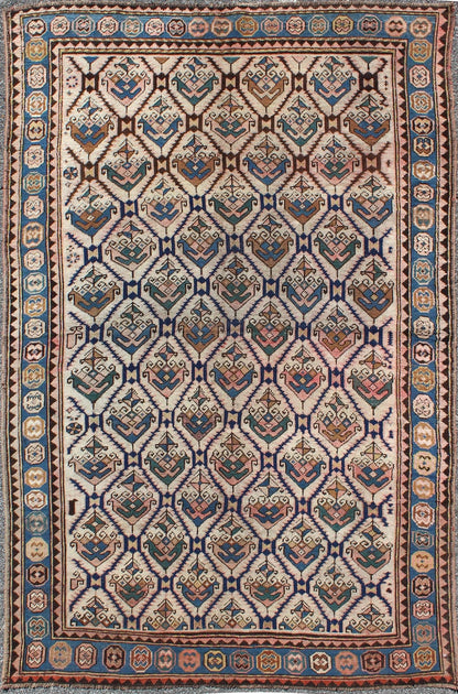 Early 20th Century Antique Karabagh Carpet with All - Over Sub - Geometric Design This stunning antique Karabagh carpet from the early 20th century displays an intricate all - over sub - geometric design. Diamond - shaped patterns are intermixed with deco... - Keivan Woven ArtsS12 - 0520 - 4732Rug