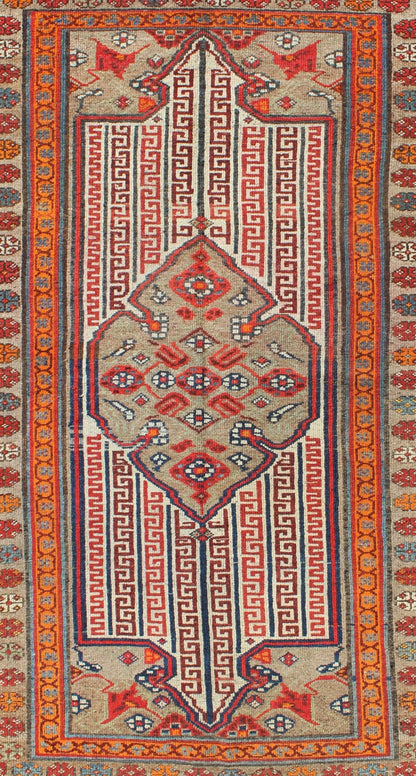 Antique Persian Seneh - Malayer Rug with Intricate Designs and Rich Color Palette Fine Seneh - Malayer rugs are known for their complexity of design and opulent color palettes. This particular piece features an intricate combination of motifs and vi... - Keivan Woven ArtsS12 - 0521 - 5211Rug