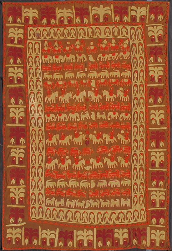 African Textile in Geometric Tribal Motifs in Earth Tones African Rug with Geometric Design Rendered in tribal motifs, animals, people on horse back, rug S12 - 0606, country of origin / type: Morocco / Tribal, circa 1920. Crafted in the early ... - Keivan Woven ArtsS12 - 0606 - 3277Rug