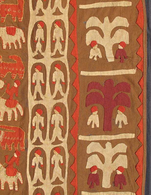 African Textile in Geometric Tribal Motifs in Earth Tones African Rug with Geometric Design Rendered in tribal motifs, animals, people on horse back, rug S12 - 0606, country of origin / type: Morocco / Tribal, circa 1920. Crafted in the early ... - Keivan Woven ArtsS12 - 0606 - 3277Rug