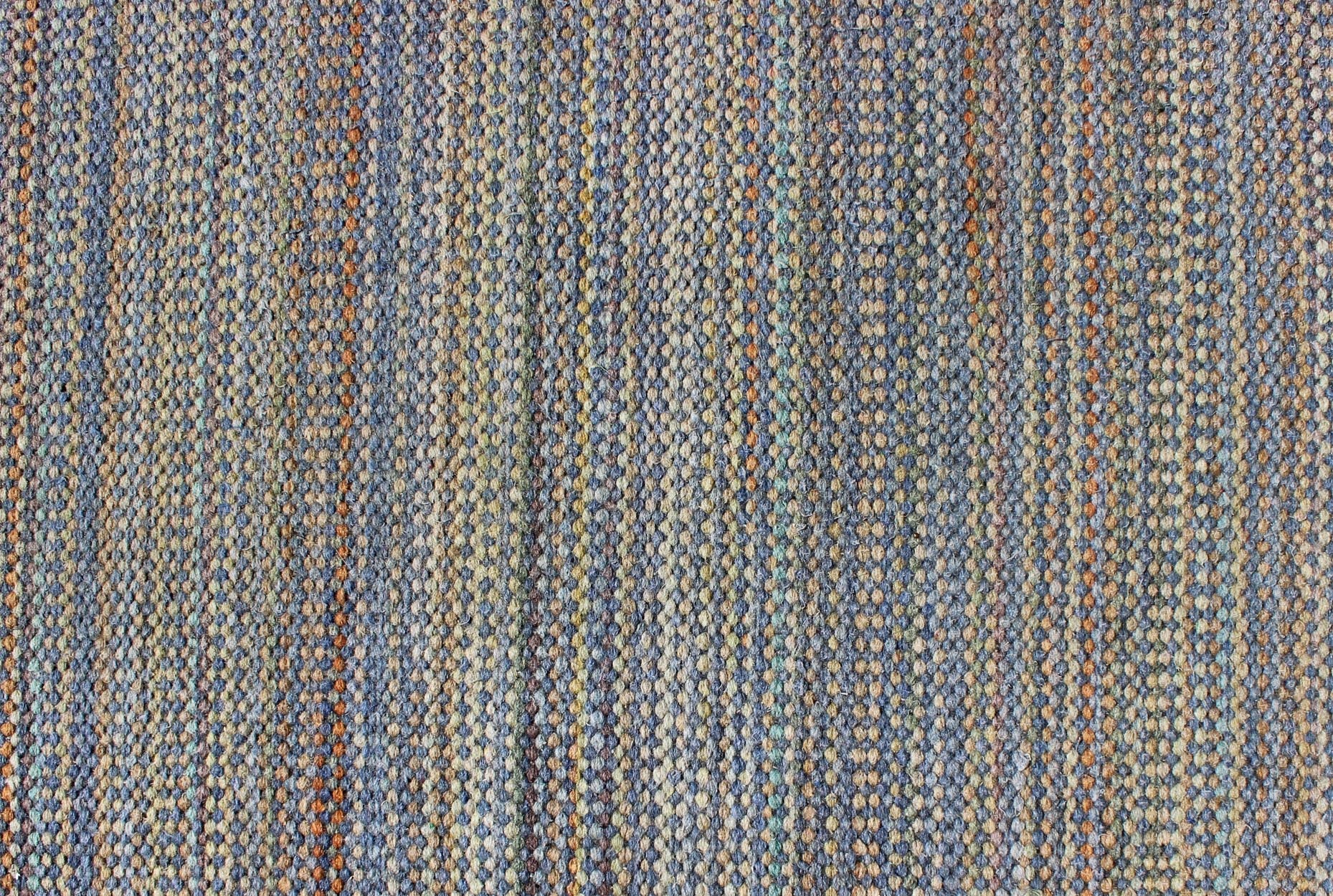 Large Vintage American Rug Braided in Multi - Colored. Measures: 8'5 x 11'2 This large American braided rug features a unique color palette coupled with a fine demonstration of American weaving. The tones of each stripe come together to p... - Keivan Woven ArtsS12 - 0708 - 3329Rug