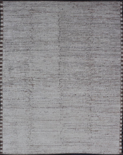 Minimalist Modern with Solid Off White Background in Textures Wool. As part of our modern casual collection, this distressed modern rug with Solid design is inspired by Moroccan rugs. The textured pile is white and off white wool and underneath the ... - Keivan Woven ArtsSNK - 1359 - 21505Rug