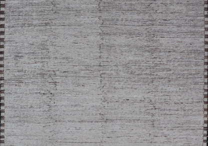 Minimalist Modern with Solid Off White Background in Textures Wool. As part of our modern casual collection, this distressed modern rug with Solid design is inspired by Moroccan rugs. The textured pile is white and off white wool and underneath the ... - Keivan Woven ArtsSNK - 1359 - 21505Rug