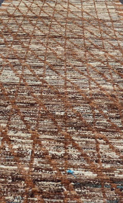 Keivan Woven Arts Moroccan Style Distressed Modern Runner. Keivan Woven Arts; rug SNK - 1704, country of origin / type: Afghanistan / Modern Casual, circa early - 21th century. Measures: 3'1 x 9'7 This modern casual tribal rug has been hand - knotted ... - Keivan Woven ArtsSNK - 1704 - 27664Rug