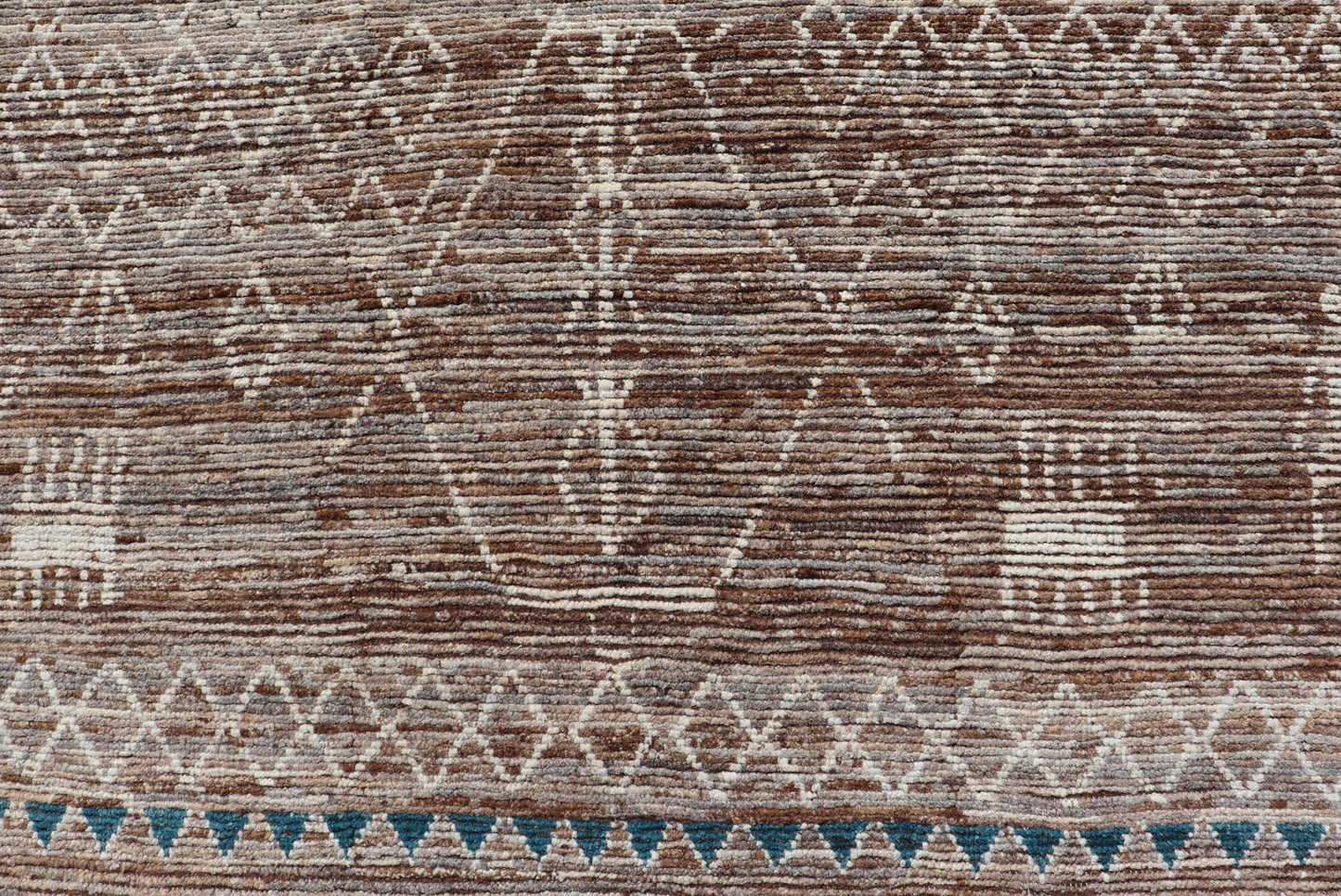Moroccan Style Distressed Modern Rug in Diamond Design in Earthy Tones. Keivan Woven Arts; rug SNK - 1864, country of origin / type: Afghanistan / Modern Casual, circa early - 21th century. Measures: 6'5 x 9'4 This modern casual tribal rug has been ... - Keivan Woven ArtsSNK - 1864 - 23151