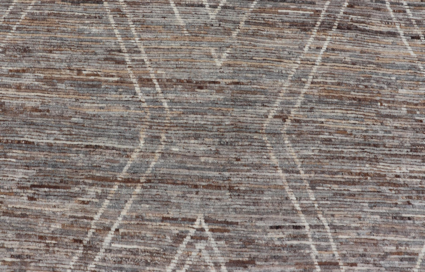 Large Moroccan Style Distressed Modern Rug in Diamond Design In Earthy Tones. Keivan Woven Arts; rug SNK - 1880, country of origin / type: Afghanistan / Modern Casual, circa early - 21th century. Measures: 10'5 x 14'0 This modern casual tribal rug h... - Keivan Woven ArtsSNK - 1880 - 24360