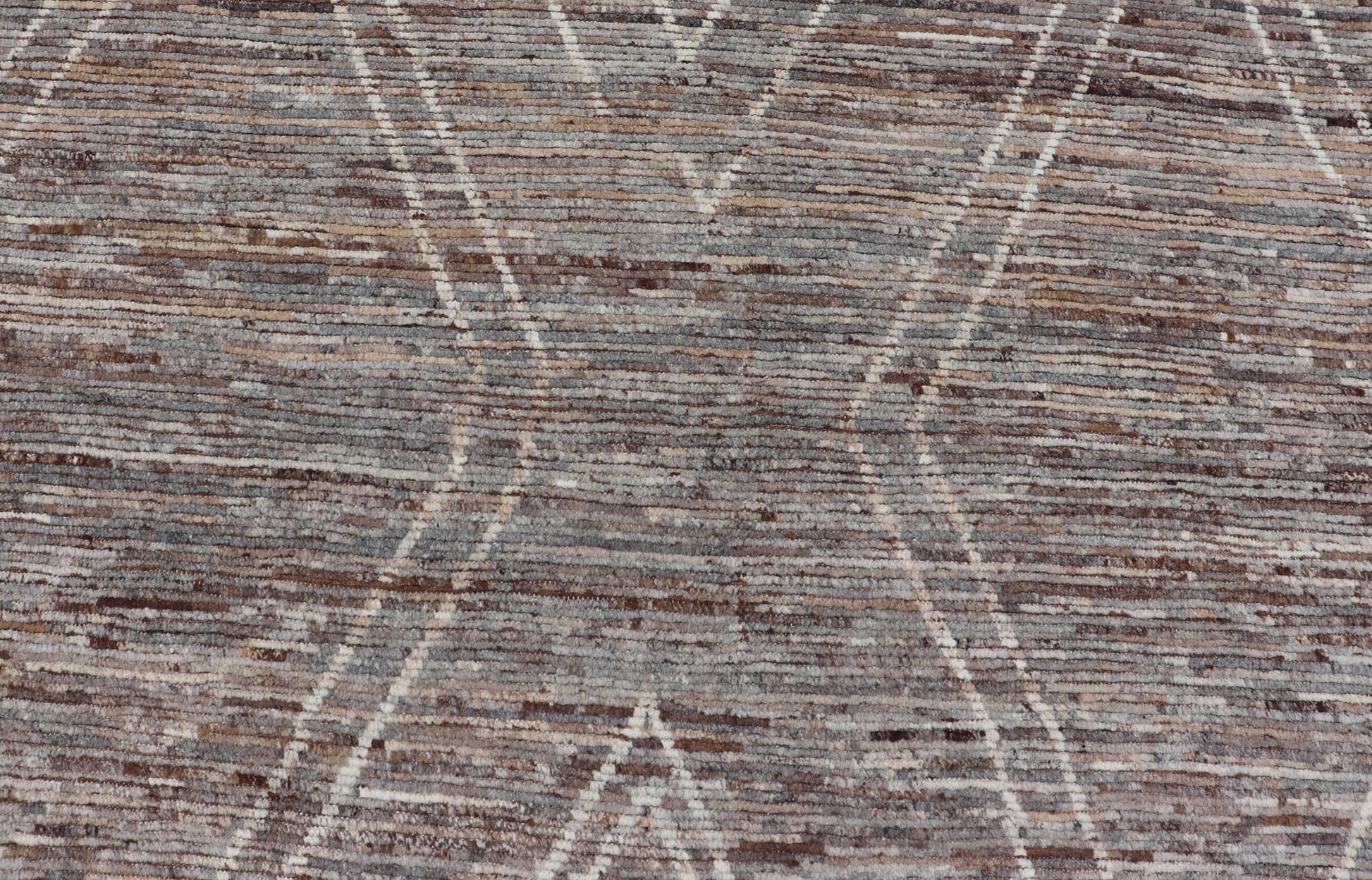 Large Moroccan Style Distressed Modern Rug in Diamond Design In Earthy Tones. Keivan Woven Arts; rug SNK - 1880, country of origin / type: Afghanistan / Modern Casual, circa early - 21th century. Measures: 10'5 x 14'0 This modern casual tribal rug h... - Keivan Woven ArtsSNK - 1880 - 24360