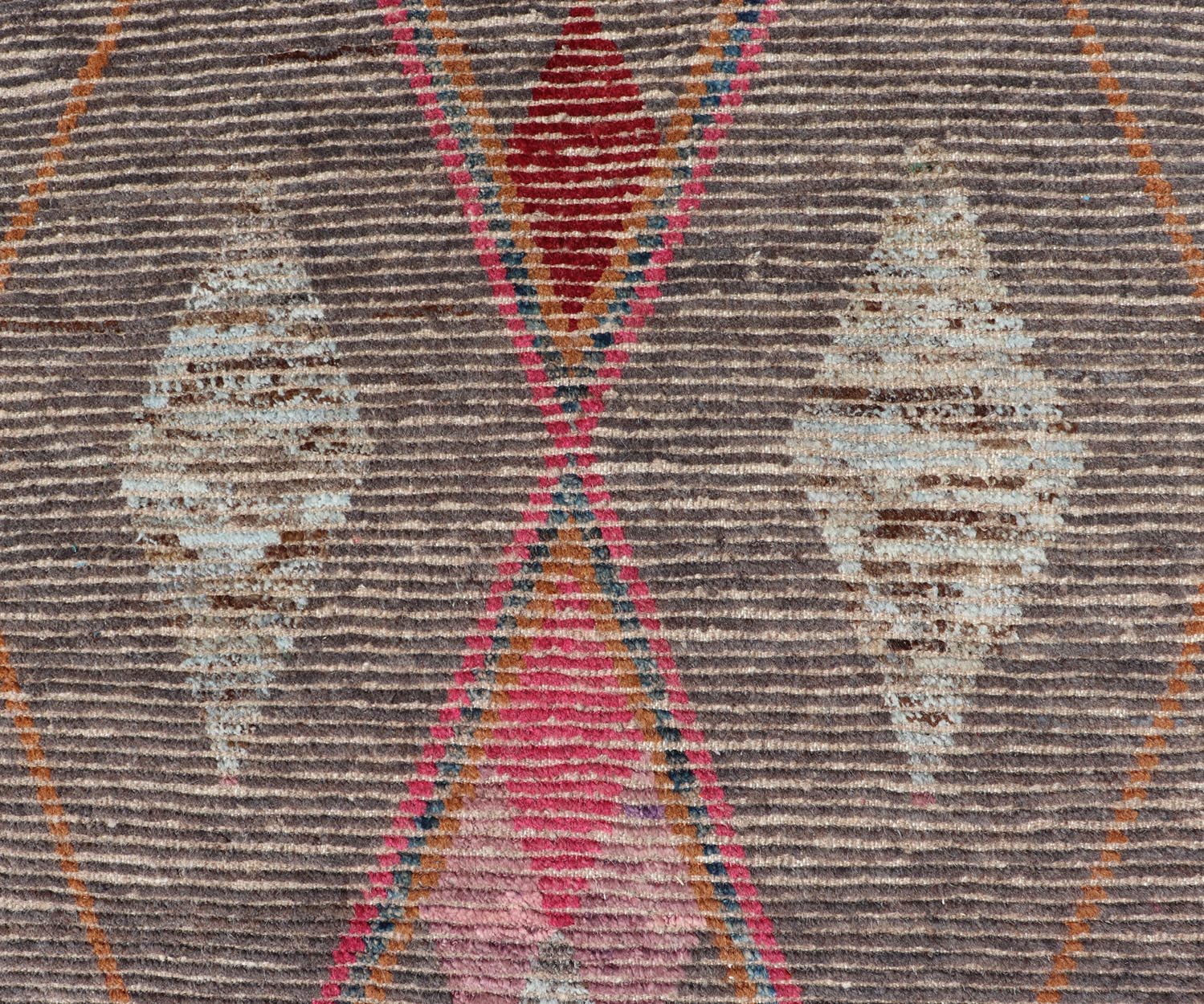 All - Over Modern Tribal Design on a Grey Background with Medallions With Red. Keivan Woven Arts/ rug SNK - 2271, country of origin / type: Afghanistan / Piled, condition: new Measures: 3'4 x 15'11 This runner features a modern all - over modern desig... - Keivan Woven ArtsSNK - 2271 - 24312