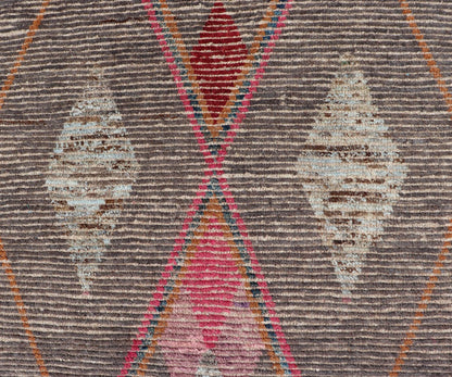 All - Over Modern Tribal Design on a Grey Background with Medallions With Red. Keivan Woven Arts/ rug SNK - 2271, country of origin / type: Afghanistan / Piled, condition: new Measures: 3'4 x 15'11 This runner features a modern all - over modern desig... - Keivan Woven ArtsSNK - 2271 - 24312