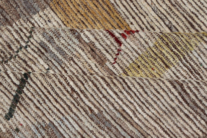 Large Abstract Modern Casual Rug In Green, Red, and Soft Yellow. Keivan Woven Arts; rug SNK - 2394 Country of Origin: Afghanistan Type: Modern Casual Design: All - Over, Abstract. Measures: 10'7 x 14'0 This large modern casual palace rug features a... - Keivan Woven ArtsSNK - 2394 - 24336Rug