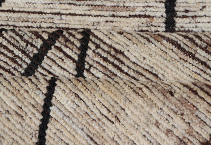 Moroccan Runner in Wool With Diamond Design in Earthy Tones by Keivan Woven Arts. Keivan Woven Arts; rug SNK - 2404, country of origin / type: Afghanistan / Modern Casual, circa Early - 21th Century. Measures: 3'5 x 9'11 This modern casual tribal Mo... - Keivan Woven ArtsSNK - 2404 - 24390