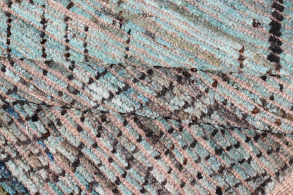 Modern Casual Runner in Wool with Sub - Geometric Modern Design in Teal & Charcoal. Keivan Woven Arts; rug SNK - 2408, country of origin / type: Afghanistan / Modern Casual, circa Early - 21th Century. Measures: 3'4 x 9'10 This modern casual tribal ru... - Keivan Woven ArtsSNK - 2408 - 24342Rug