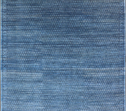Mamluk Rug with All - Over Ottoman Design in Navy Blue, Blue and Charcoal. Keivan Woven Arts / rug SNK - 2558, country of origin / type: Afghan / Mamluk. Measures: 8'11 x 11'8 this marvelous Mamluk rug displays an Ottoman Design rendered in charcoa... - Keivan Woven ArtsSNK - 2558 - 24348Rug