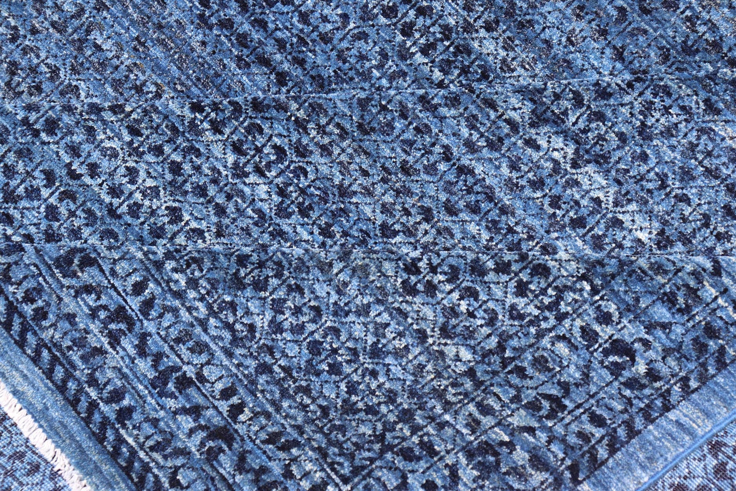 Mamluk Rug with All - Over Ottoman Design in Navy Blue, Blue and Charcoal. Keivan Woven Arts / rug SNK - 2558, country of origin / type: Afghan / Mamluk. Measures: 8'11 x 11'8 this marvelous Mamluk rug displays an Ottoman Design rendered in charcoa... - Keivan Woven ArtsSNK - 2558 - 24348Rugs