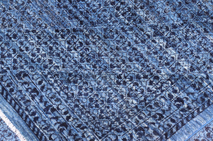 Mamluk Rug with All - Over Ottoman Design in Navy Blue, Blue and Charcoal. Keivan Woven Arts / rug SNK - 2558, country of origin / type: Afghan / Mamluk. Measures: 8'11 x 11'8 this marvelous Mamluk rug displays an Ottoman Design rendered in charcoa... - Keivan Woven ArtsSNK - 2558 - 24348Rugs