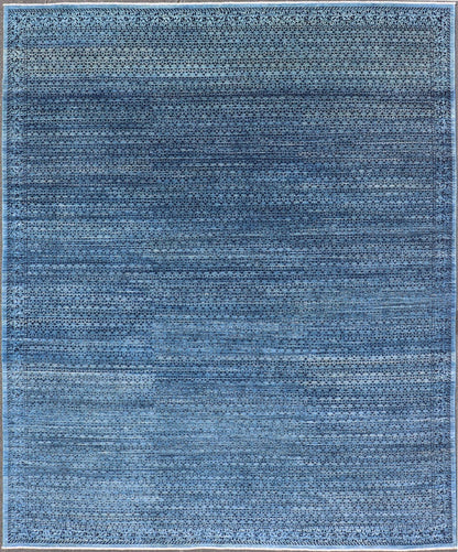 Mamluk Rug with All - Over Ottoman Design in Navy Blue, Blue and Charcoal. Keivan Woven Arts / rug SNK - 2558, country of origin / type: Afghan / Mamluk. Measures: 8'11 x 11'8 this marvelous Mamluk rug displays an Ottoman Design rendered in charcoa... - Keivan Woven ArtsSNK - 2558 - 24348Rugs