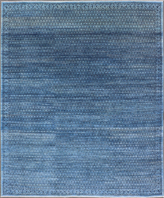 Mamluk Rug with All - Over Ottoman Design in Navy Blue, Blue and Charcoal. Keivan Woven Arts / rug SNK - 2558, country of origin / type: Afghan / Mamluk. Measures: 8'11 x 11'8 this marvelous Mamluk rug displays an Ottoman Design rendered in charcoa... - Keivan Woven ArtsSNK - 2558 - 24348Rugs