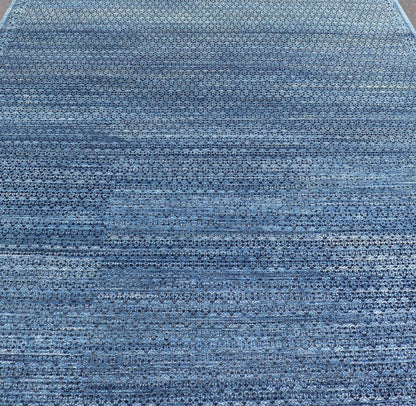 Mamluk Rug with All - Over Ottoman Design in Navy Blue, Blue and Charcoal. Keivan Woven Arts / rug SNK - 2558, country of origin / type: Afghan / Mamluk. Measures: 8'11 x 11'8 this marvelous Mamluk rug displays an Ottoman Design rendered in charcoa... - Keivan Woven ArtsSNK - 2558 - 24348Rug