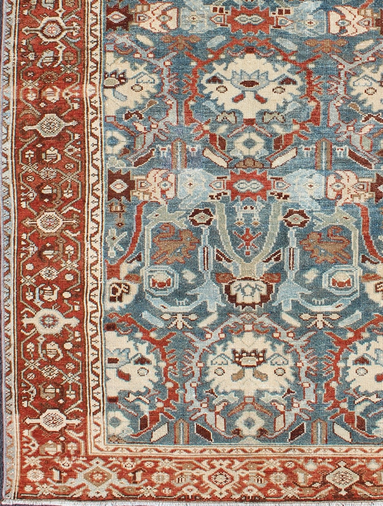 Colorful Antique Persian Malayer Rug With Expansive Blossom All - Over Design Red and blue floral design Persian Antique Malayer rug, Keivan Woven Arts / rug sus - 1807 - 243, country of origin / type: Iran / Malayer, circa 1920. This beautiful... - Keivan Woven ArtsSUS - 1807 - 243 - 10213Rug