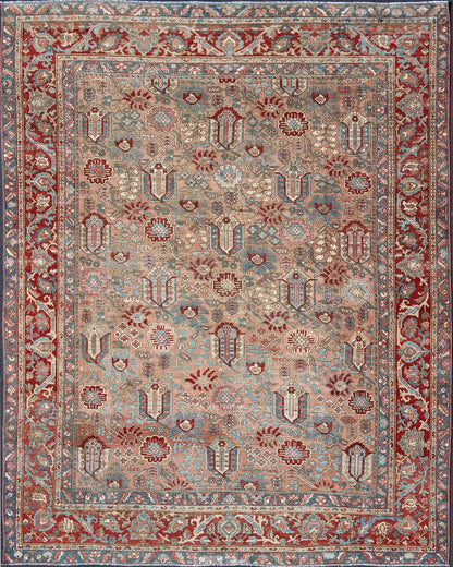 Geometric - Floral Antique Persian Bakhtiari Rug with All - Over Design in Salmon kwarugs Geometric - floral antique Persian Bakhtiari rug with all - over design in Salmon, rug sus - 1807 - 251, country of origin / type: Iran / Bakhtiari, circa 1910 ... - Keivan Woven ArtsSUS - 1807 - 251 - 10132Rug