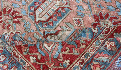 Geometric - Floral Antique Persian Bakhtiari Rug with All - Over Design in Salmon kwarugs Geometric - floral antique Persian Bakhtiari rug with all - over design in Salmon, rug sus - 1807 - 251, country of origin / type: Iran / Bakhtiari, circa 1910 ... - Keivan Woven ArtsSUS - 1807 - 251 - 10132Rug