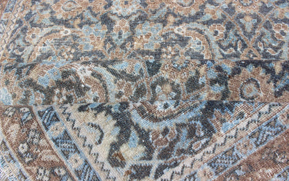 Shades of blue and taupe elegant and ornate Persian Tabriz vintage runner, rug sus - 1807 - 258, country of origin / type: Iran / Tabriz, circa 1930. This vintage Persian runner with a sophisticated, all - over design features a natural color combinat... - Keivan Woven ArtsSUS - 1807 - 258 - 10136Rug