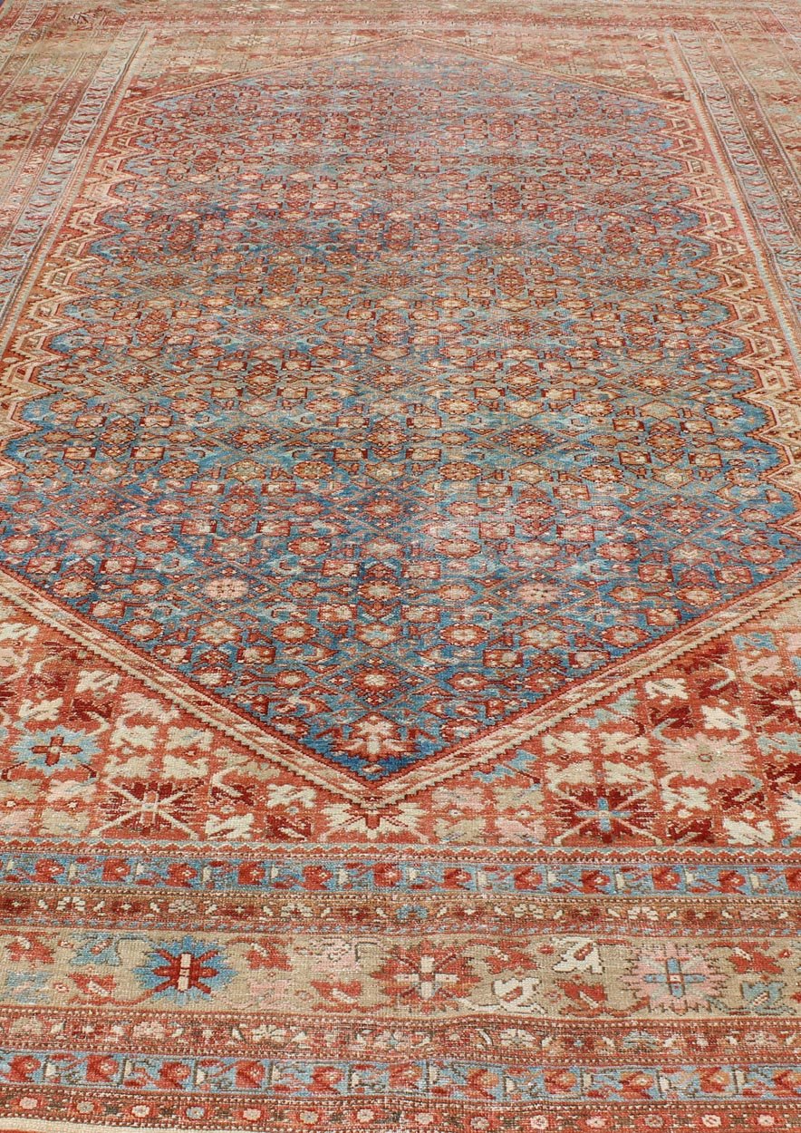 Blue Colored Large Antique Persian Malayer Rug with All - Over Design kwarugs Colorful antique Persian Malayer rug with all - over design in rust and blue. Keivan Woven Arts / rug sus - 1807 - 276, country of origin / type: Iran / Malayer, circa 1910. ... - Keivan Woven ArtsSUS - 1807 - 276 - 10147Rug