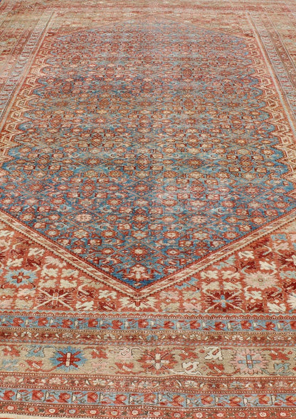 Blue Colored Large Antique Persian Malayer Rug with All - Over Design kwarugs Colorful antique Persian Malayer rug with all - over design in rust and blue. Keivan Woven Arts / rug sus - 1807 - 276, country of origin / type: Iran / Malayer, circa 1910. ... - Keivan Woven ArtsSUS - 1807 - 276 - 10147Rug