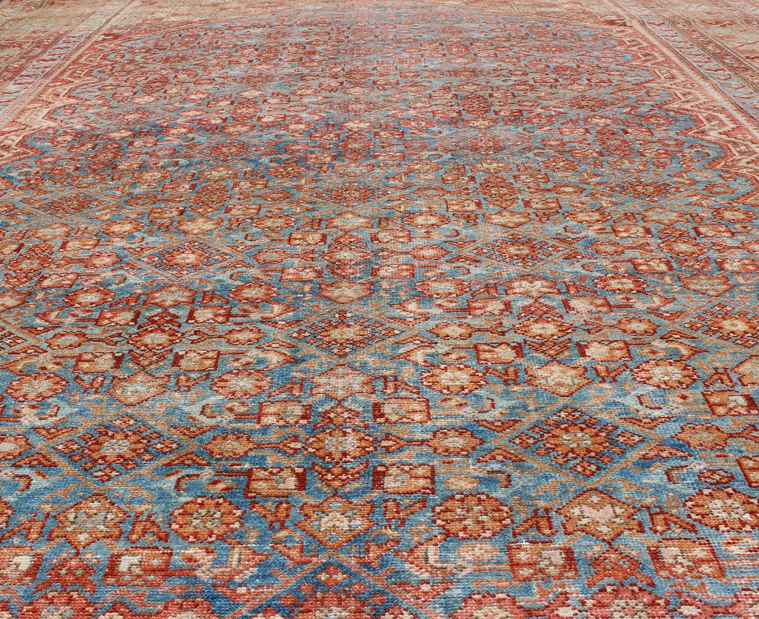 Blue Colored Large Antique Persian Malayer Rug with All - Over Design kwarugs Colorful antique Persian Malayer rug with all - over design in rust and blue. Keivan Woven Arts / rug sus - 1807 - 276, country of origin / type: Iran / Malayer, circa 1910. ... - Keivan Woven ArtsSUS - 1807 - 276 - 10147Rug