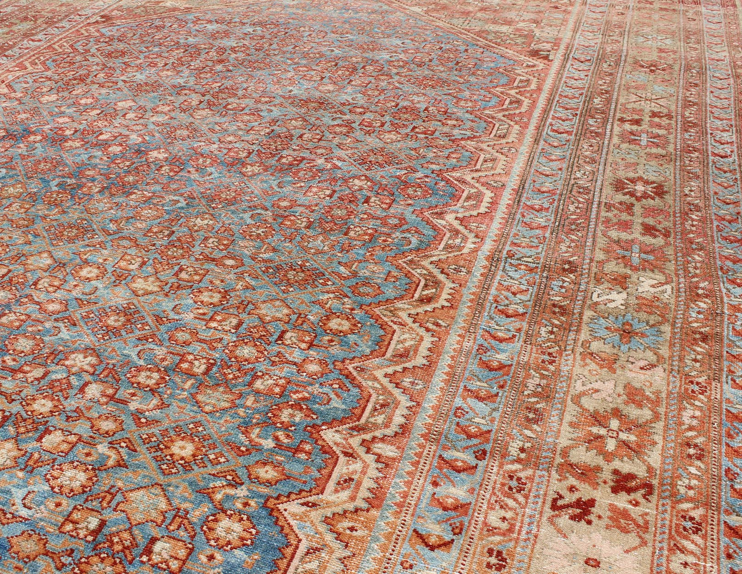Blue Colored Large Antique Persian Malayer Rug with All - Over Design kwarugs Colorful antique Persian Malayer rug with all - over design in rust and blue. Keivan Woven Arts / rug sus - 1807 - 276, country of origin / type: Iran / Malayer, circa 1910. ... - Keivan Woven ArtsSUS - 1807 - 276 - 10147Rug