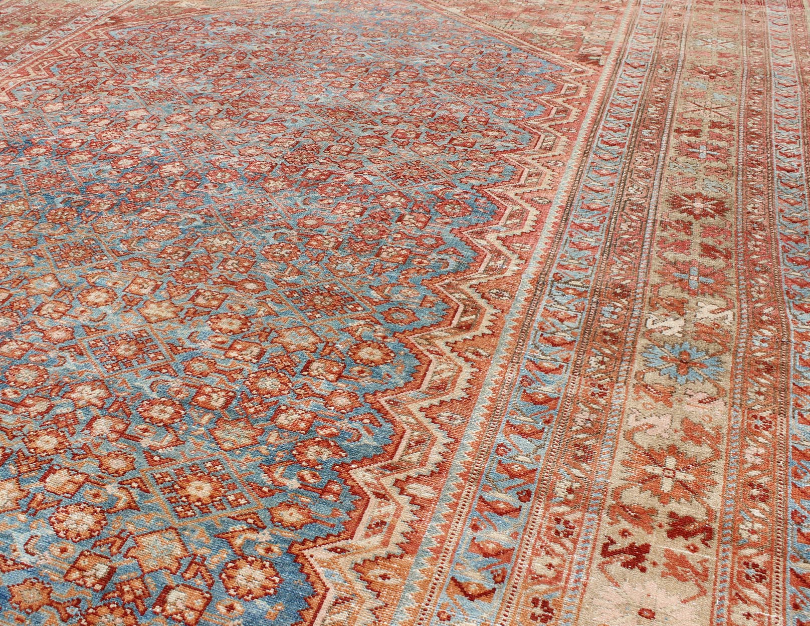 Blue Colored Large Antique Persian Malayer Rug with All - Over Design kwarugs Colorful antique Persian Malayer rug with all - over design in rust and blue. Keivan Woven Arts / rug sus - 1807 - 276, country of origin / type: Iran / Malayer, circa 1910. ... - Keivan Woven ArtsSUS - 1807 - 276 - 10147Rug
