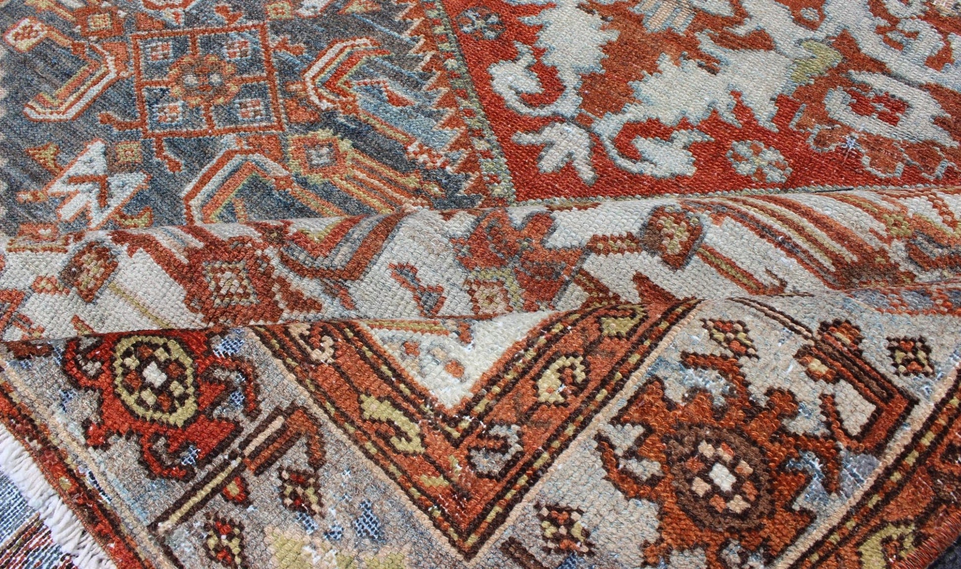 Persian antique Malayer rug with Medallion design in rich tones, Keivan Woven Arts / rug SUS - 1807 - 299, country of origin / type: Iran / Malayer, circa 1920. This beautiful antique early 20th century Persian Malayer carpet features a beautiful, o... - Keivan Woven ArtsSUS - 1807 - 299 - 10161Rug