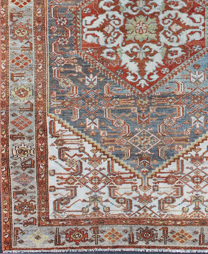 Persian antique Malayer rug with Medallion design in rich tones, Keivan Woven Arts / rug SUS - 1807 - 299, country of origin / type: Iran / Malayer, circa 1920. This beautiful antique early 20th century Persian Malayer carpet features a beautiful, o... - Keivan Woven ArtsSUS - 1807 - 299 - 10161Rug