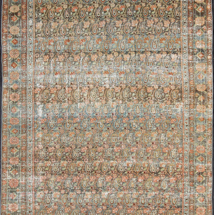 Gallery Persian Malayer with All - Over Geometric Design in Blue, Apricot, Green kwarugs Gallery Persian Malayer with all - over geometric design in gray, brown, blue, apricot, green Malayer antique rug from Persia with small - scale geometrics, ru... - Keivan Woven ArtsSUS - 1908 - 14 - 11525Rug