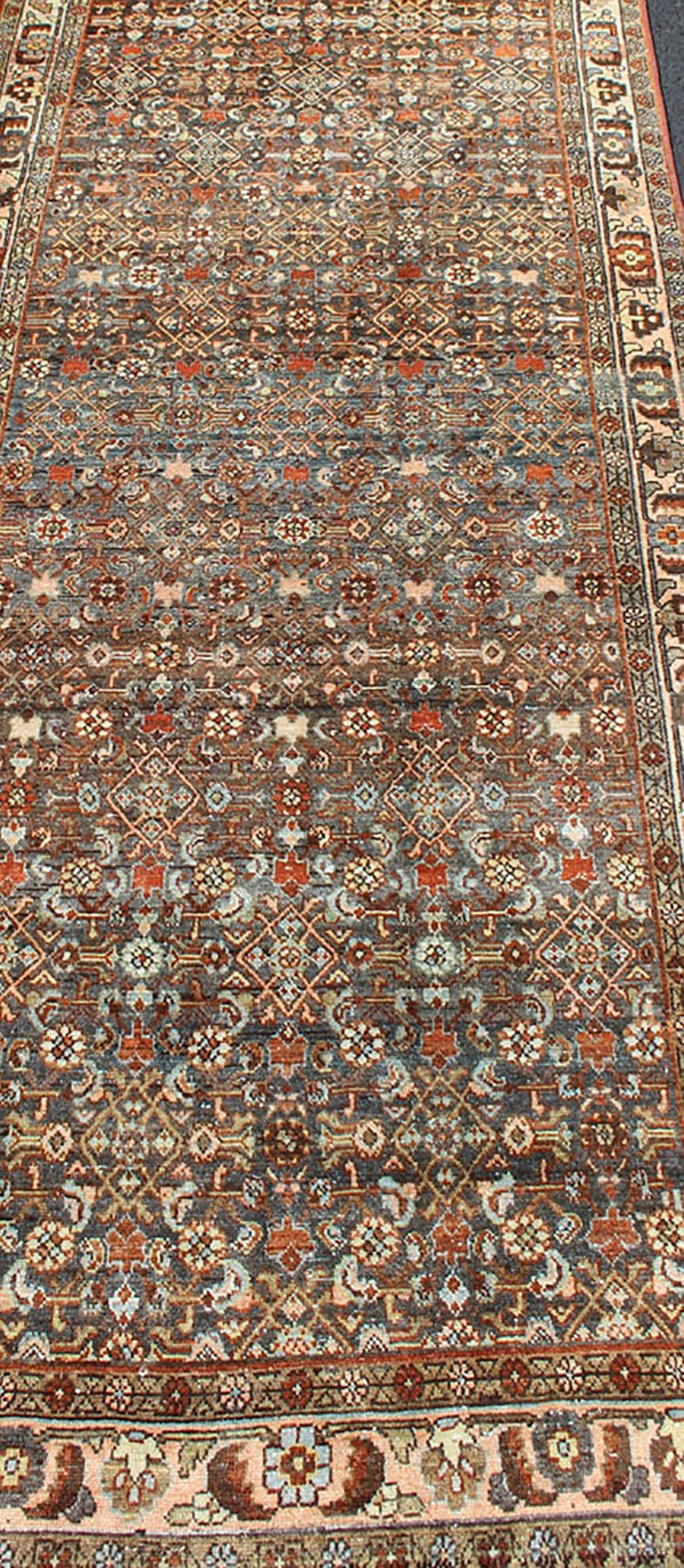 Antique Hand Knotted Malayer Long Runner With All - Over Geometric Herati Design Long Persian Runner with Geometric Motifs, Keivan Woven Arts / rug SUS - 1908 - 212, country of origin / type: Iran / Malayer, circa 1920 This long antique Persian... - Keivan Woven ArtsSUS - 1908 - 212 - 11533Rug