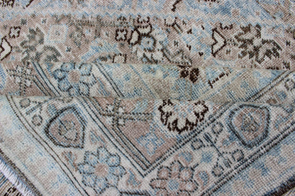 Stylized Persian Antique Tabriz Rug with Medallion Design and Muted Colors Persian Antique Tabriz Rug With Medallion With Herati Design and Muted Colors. Light Blue and Taupe Diamond Medallion Geometric Design Tabriz Rug from Persia. Keivan Wov... - Keivan Woven ArtsSUS - 1908 - 23 - 11629