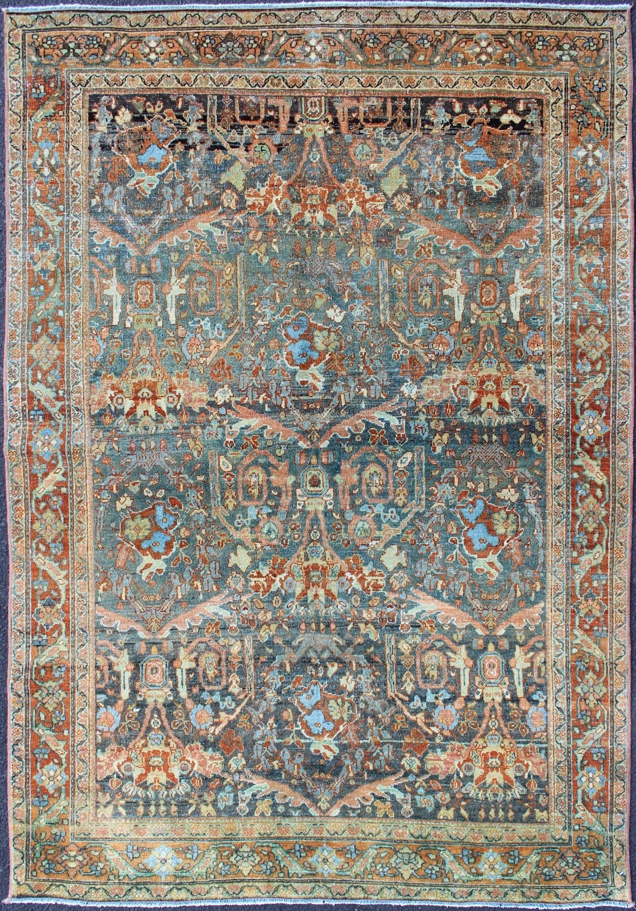 All - Over Design Antique Persian Tabriz Rug with Flowing Florals kwarugs All - over design antique Persian Tabriz rug with flowing florals. Early 20th century Tabriz carpet with all - over flower design, Keivan Woven Arts / rug SUS - 1909 - 434, country ... - Keivan Woven ArtsSUS - 1909 - 434 - 11899Rug