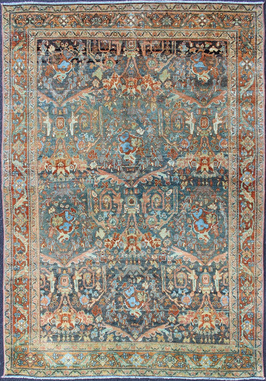 All - Over Design Antique Persian Tabriz Rug with Flowing Florals kwarugs All - over design antique Persian Tabriz rug with flowing florals. Early 20th century Tabriz carpet with all - over flower design, Keivan Woven Arts / rug SUS - 1909 - 434, country ... - Keivan Woven ArtsSUS - 1909 - 434 - 11899Rug